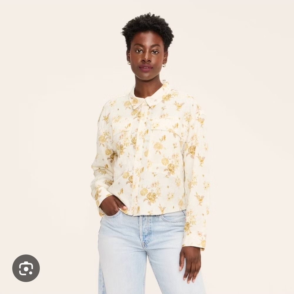 Woolrich X Target Floral Utility Shirt Women's M Nwt - Picture 4 of 4
